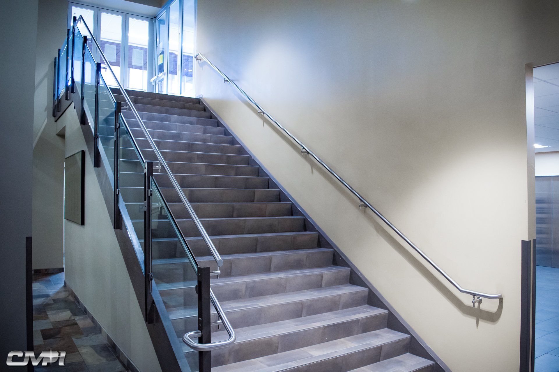 KSU Wefald Residence Hall Stainless Glass Panel Guardrail