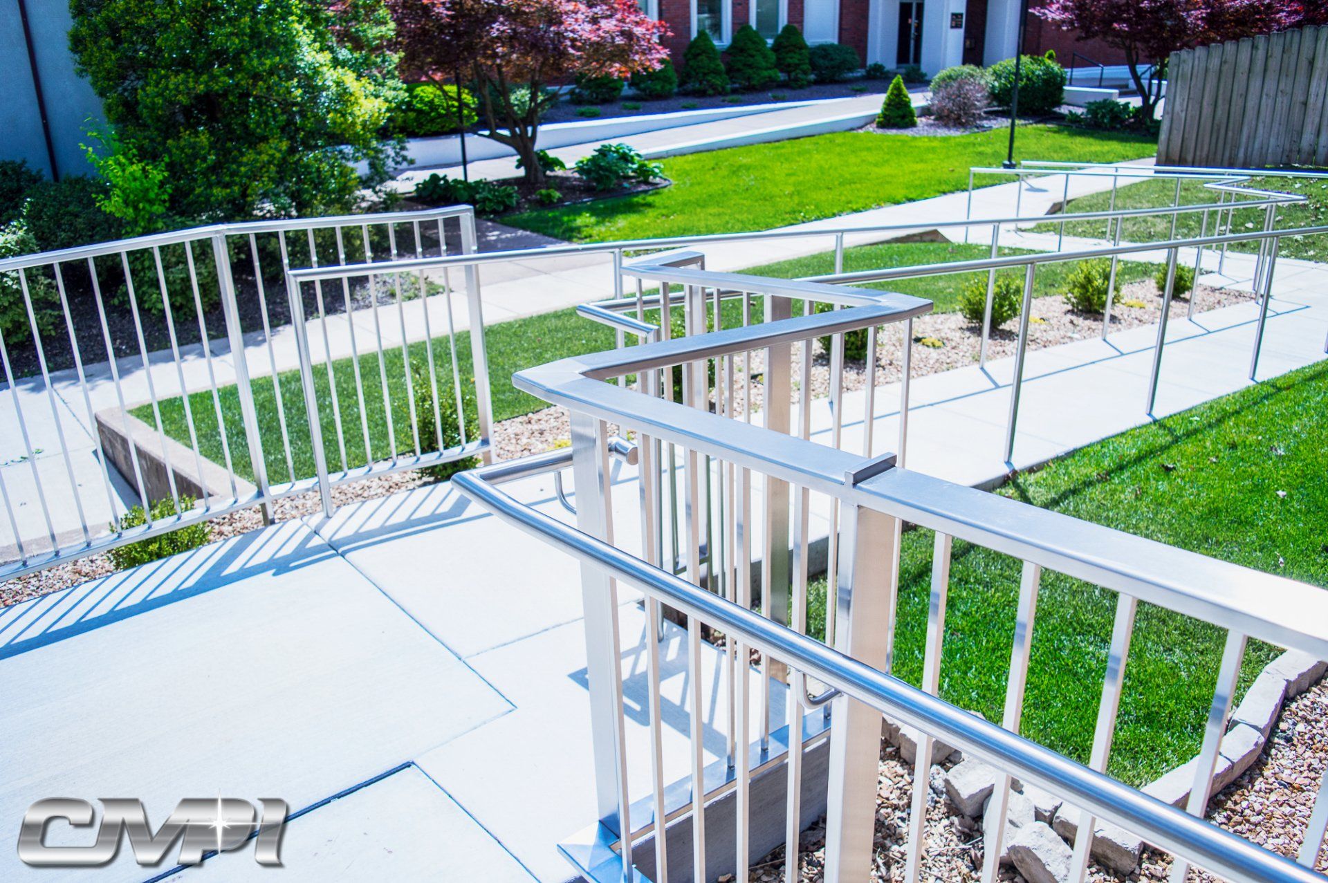 polished stainless steel tempered glass panel stairway guardrail