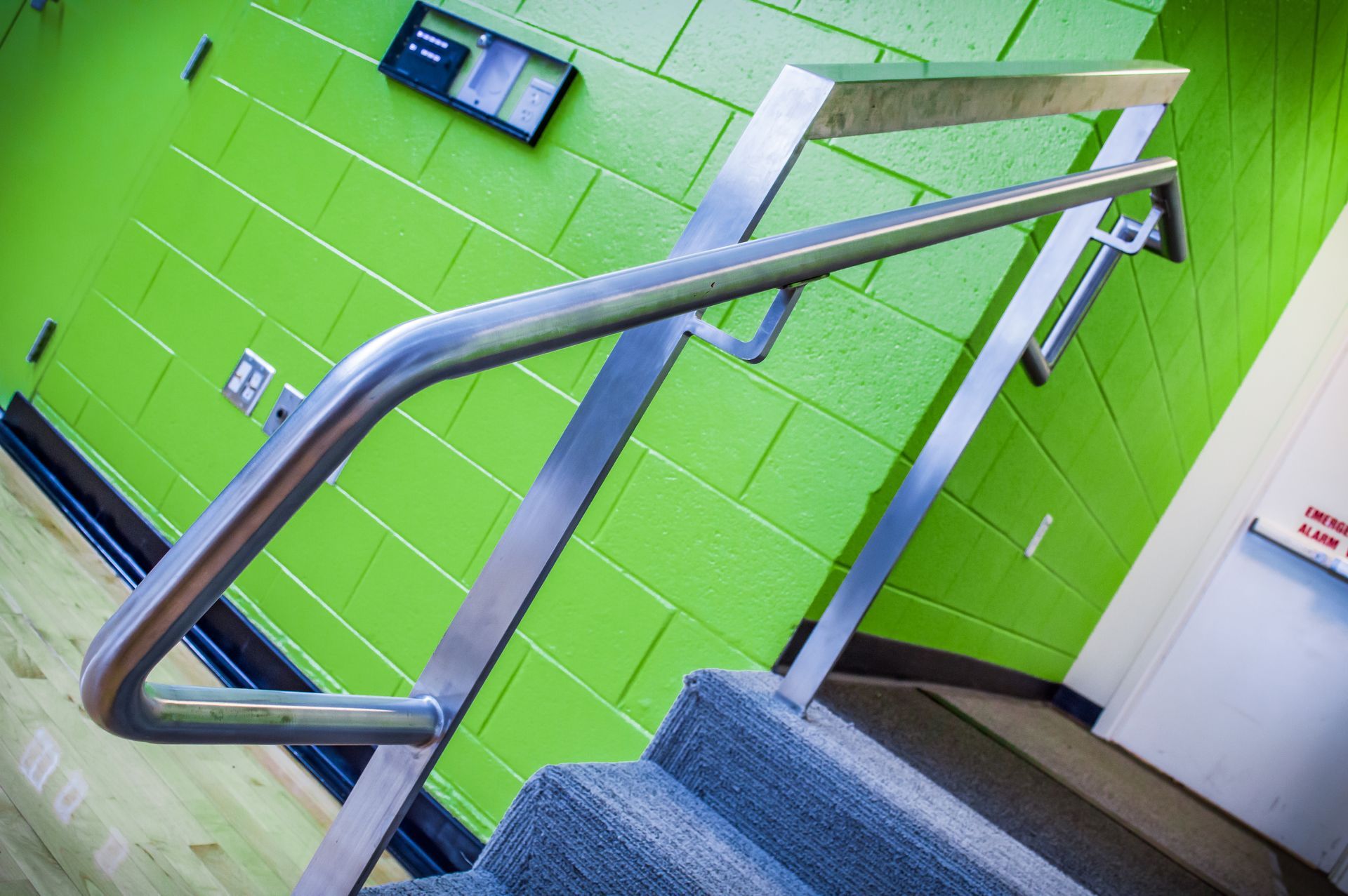 polished stainless steel tempered glass panel stairway guardrail