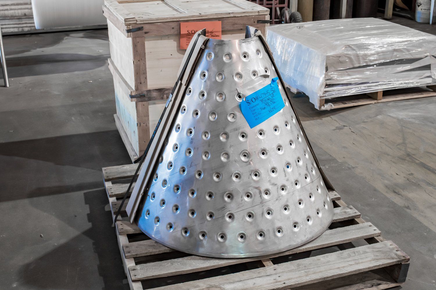 stainless steel dimple jacket cone