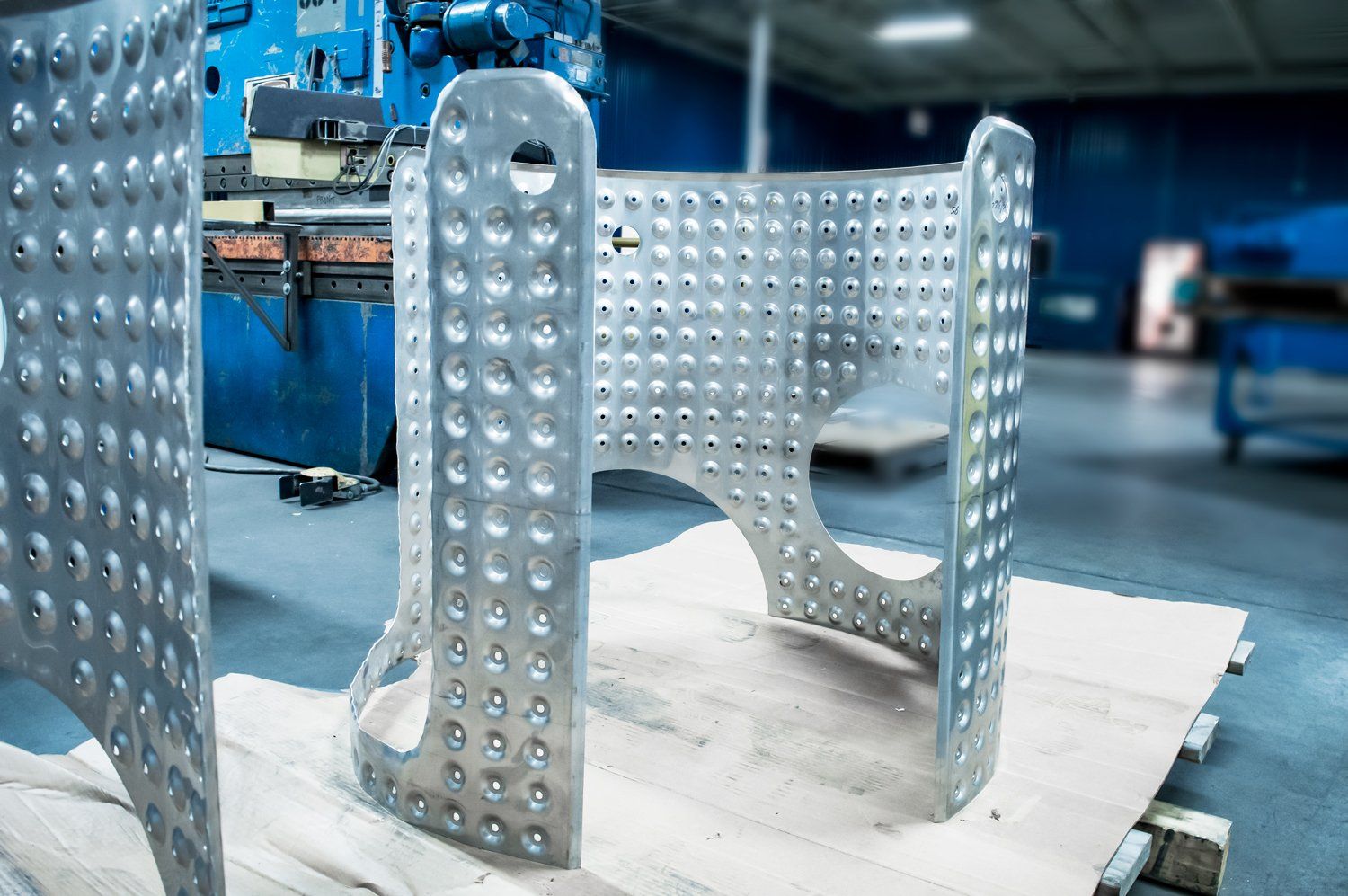 stainless steel dimple jacket cutout shell