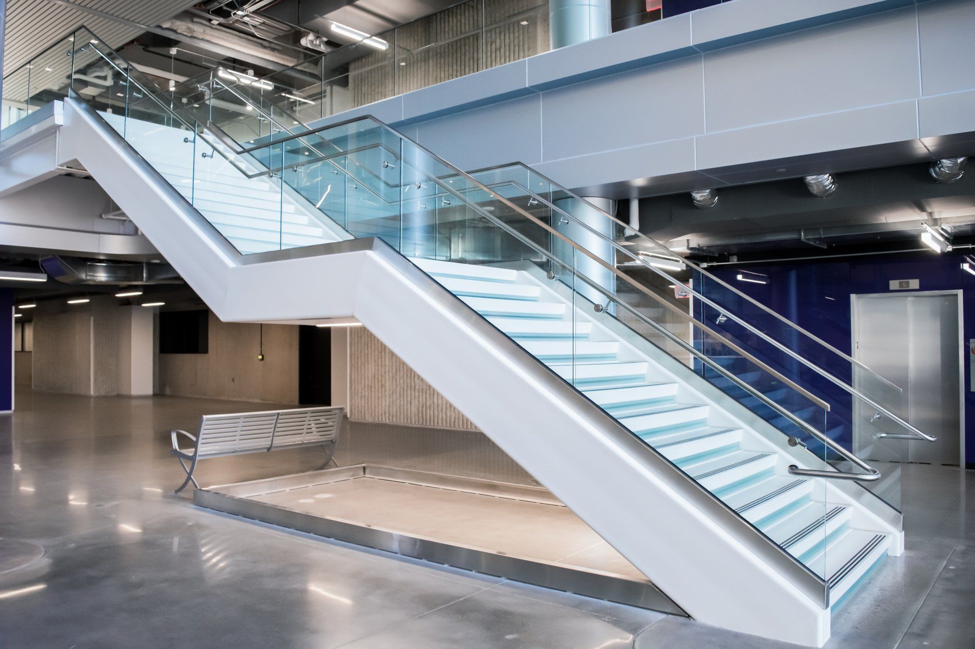 polished stainless steel cane rail