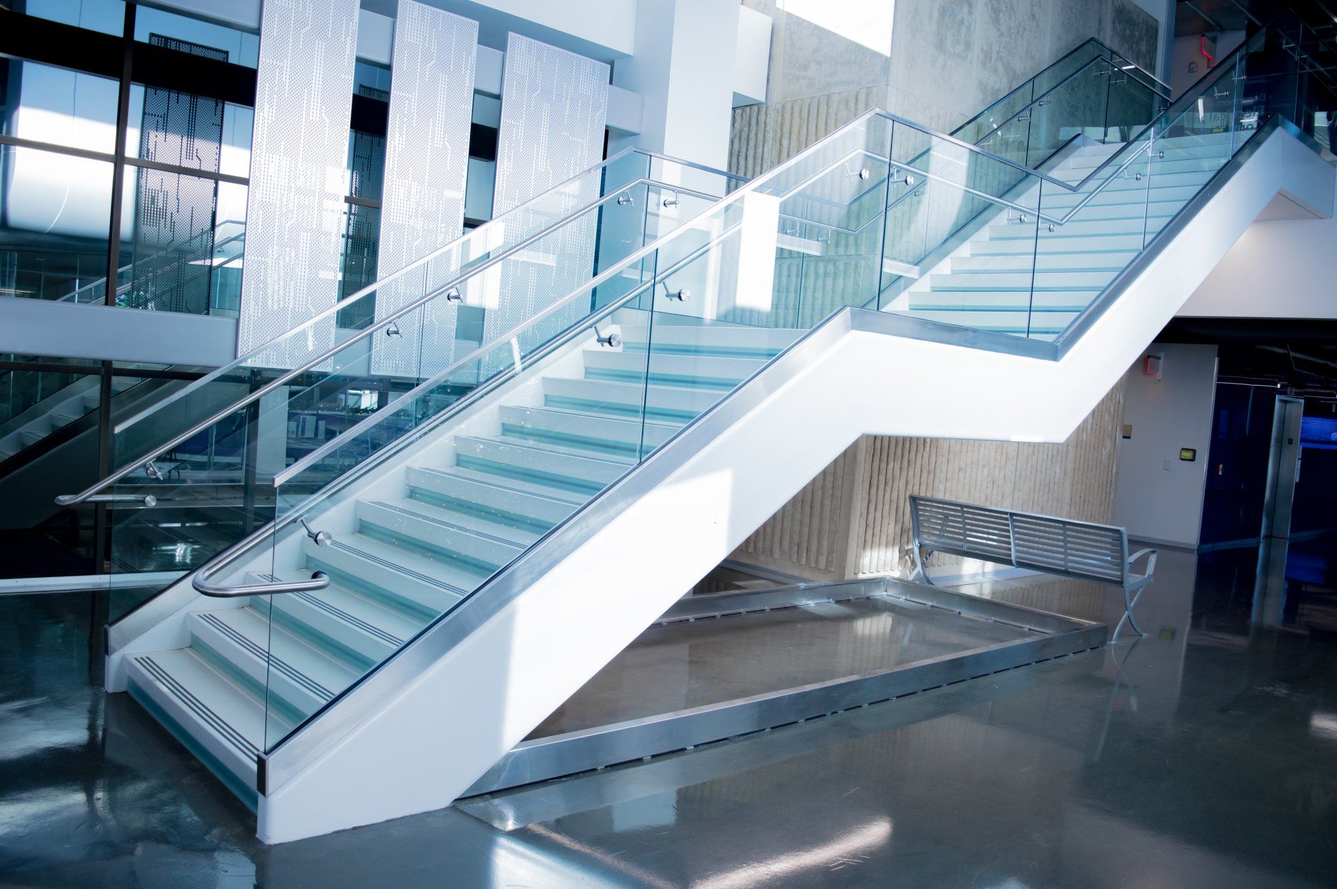 polished stainless steel cane rail