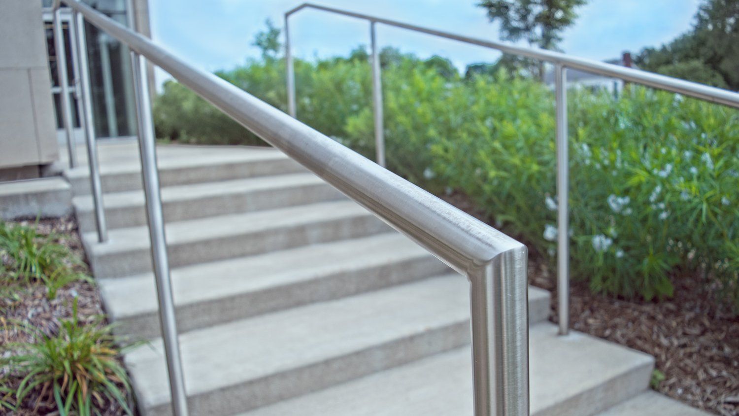 stainless steel single line handrail