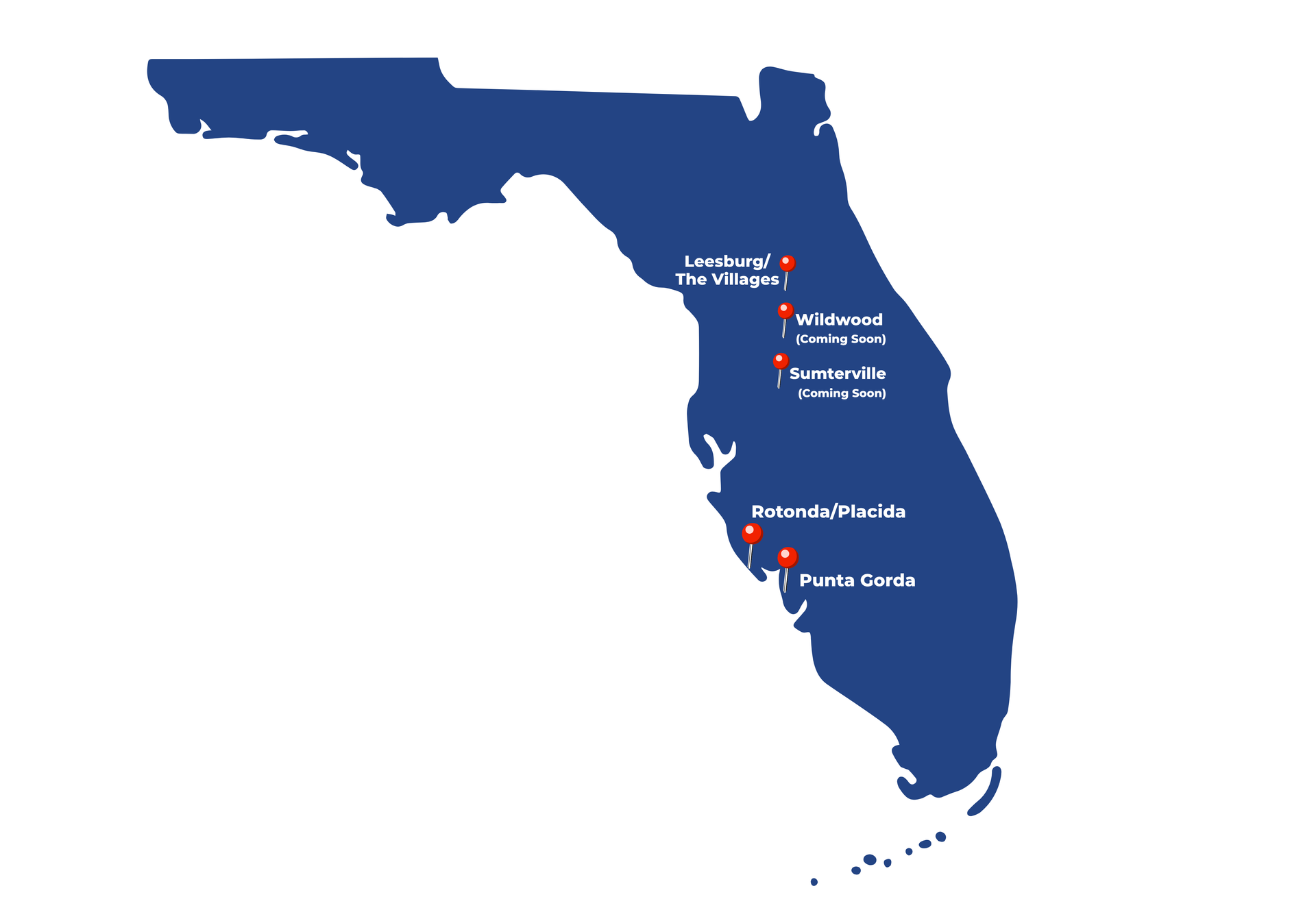Florida Premier Garage Condos locations map