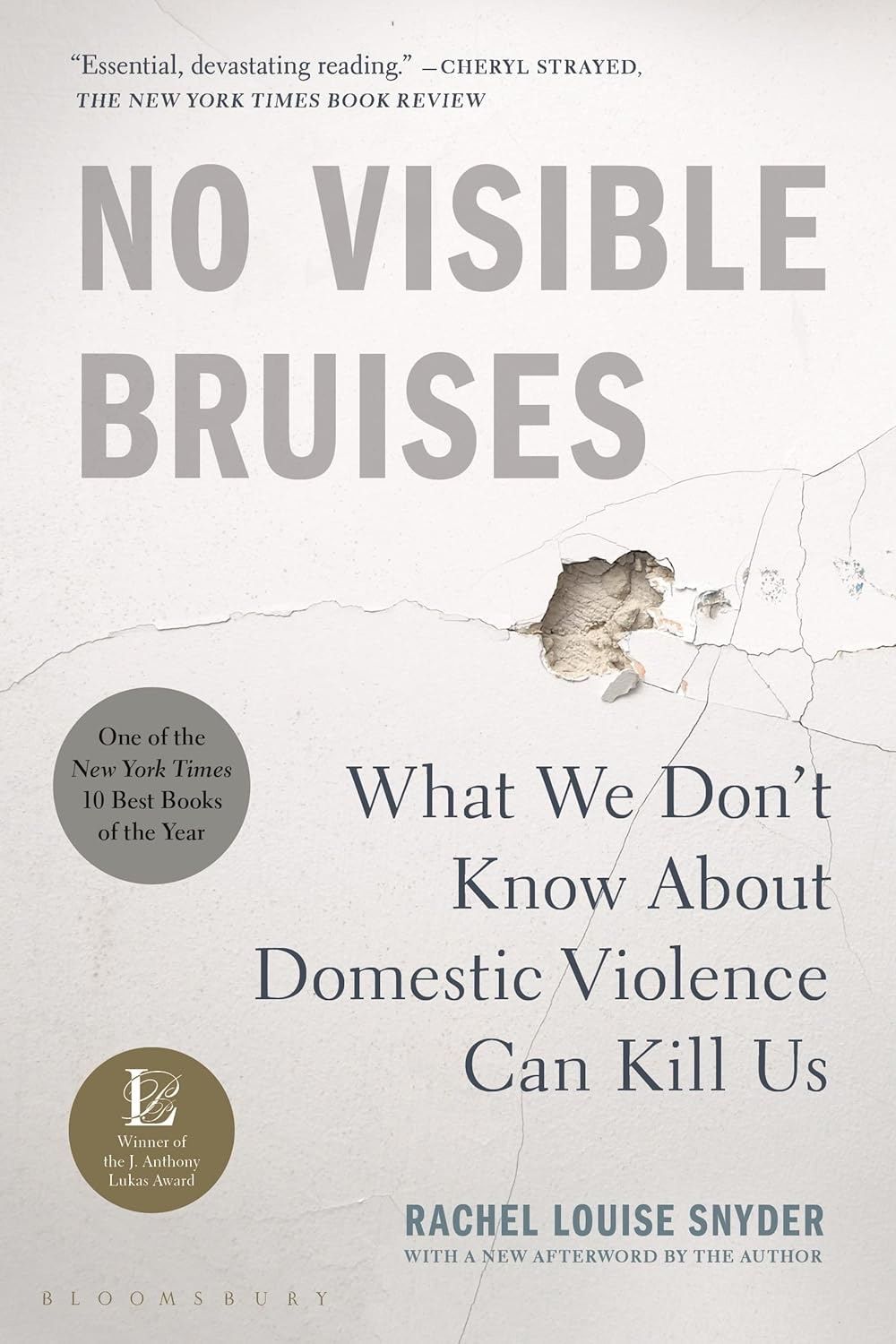 The cover of the book no visible bruises by rachel louise snyder