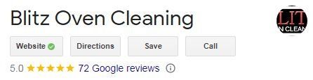 Blitz Oven Cleaning 5 Star Google reviews