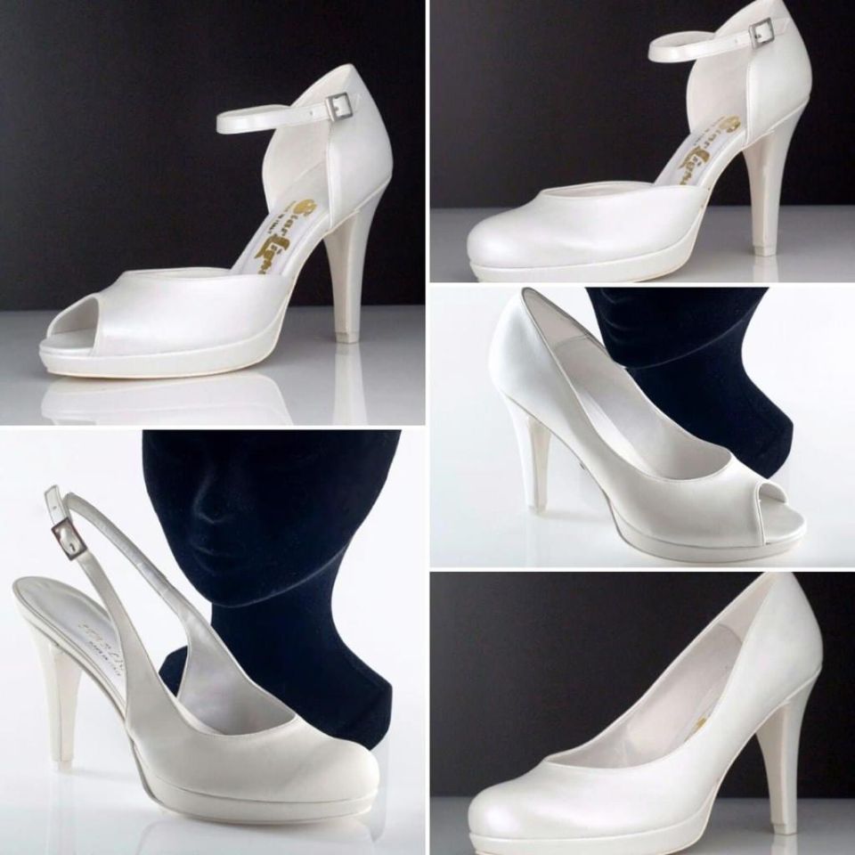 Scarpe bianche con tacco