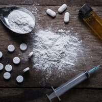Hard drugs on dark table — Counseling in Portland, OR