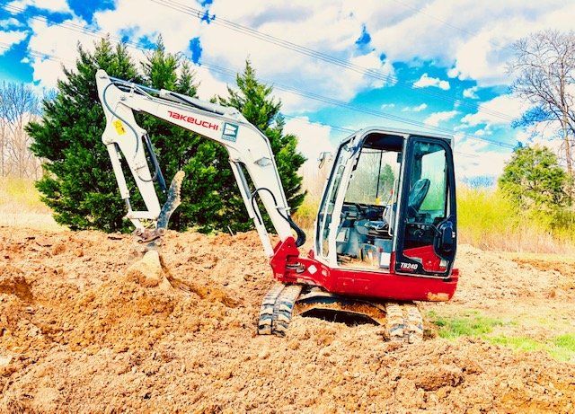 Tank Excavation Work — Excavation Truck At Work Site In Harvest, AL