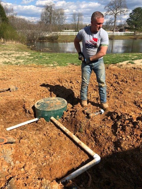 Septic Tank Pump — Worker Preparing To Install Septic Tank In Harvest, AL