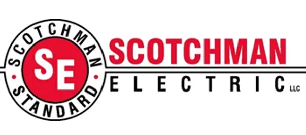 Scotchman Electric logo with a red circle and