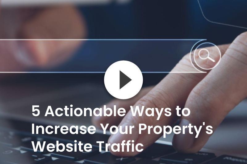 Person typing on laptop, search bar overlay. Video titled 