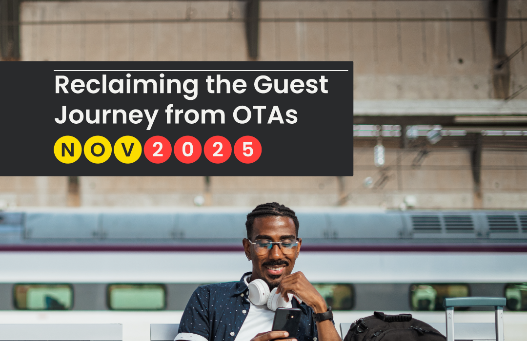 Person waiting with travel bags and using smartphone