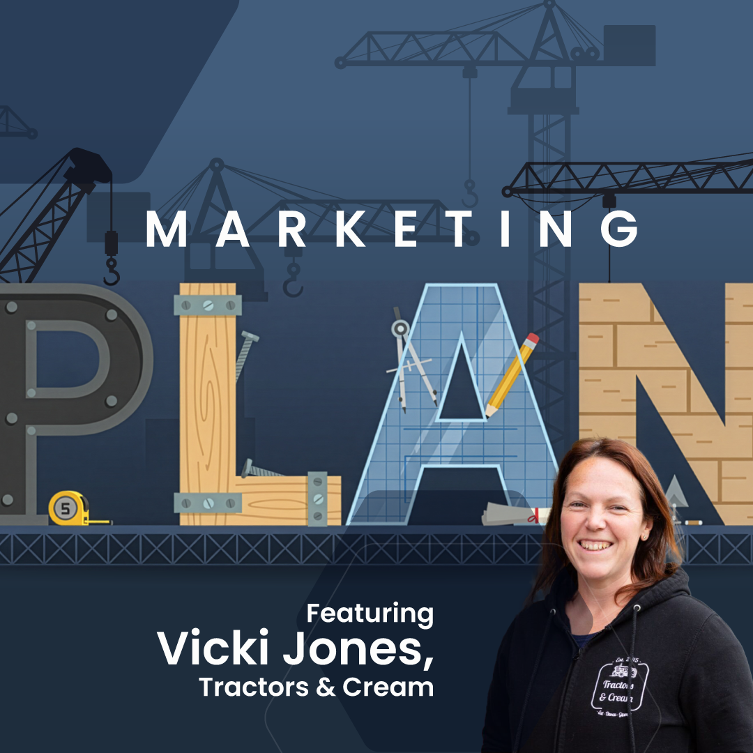 Man at train station using phone, text reads: 