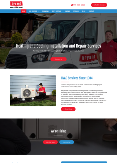 Bryant HVAC Website Design 11