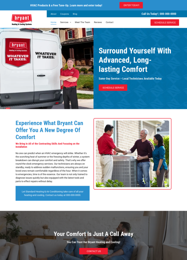 Bryant HVAC Website Design 12