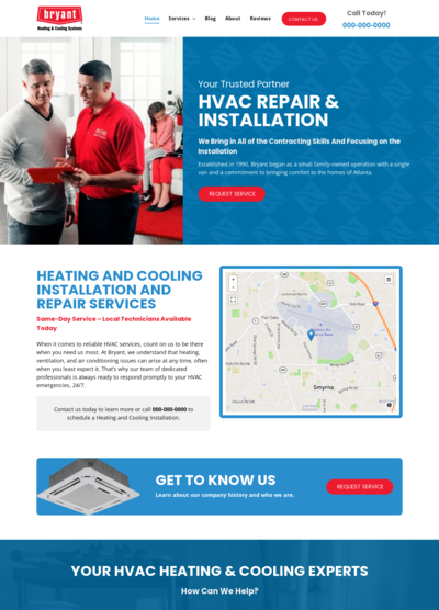 Bryant HVAC Website Design 13