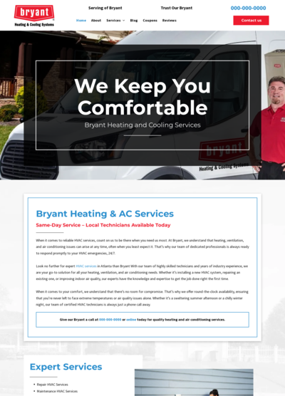 Bryant HVAC Website Design 14