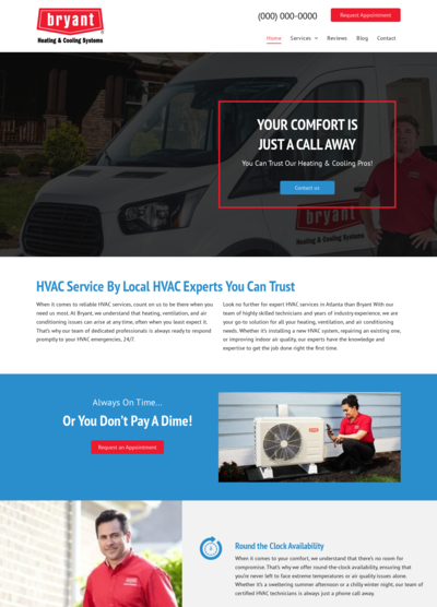 Bryant HVAC Website Design 6