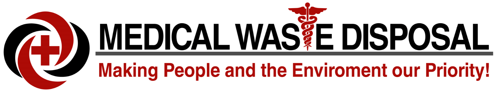 A logo for medical waste disposal making people and the environment our priority