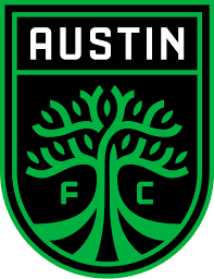 the austin fc logo is a green and black shield with a tree on it .