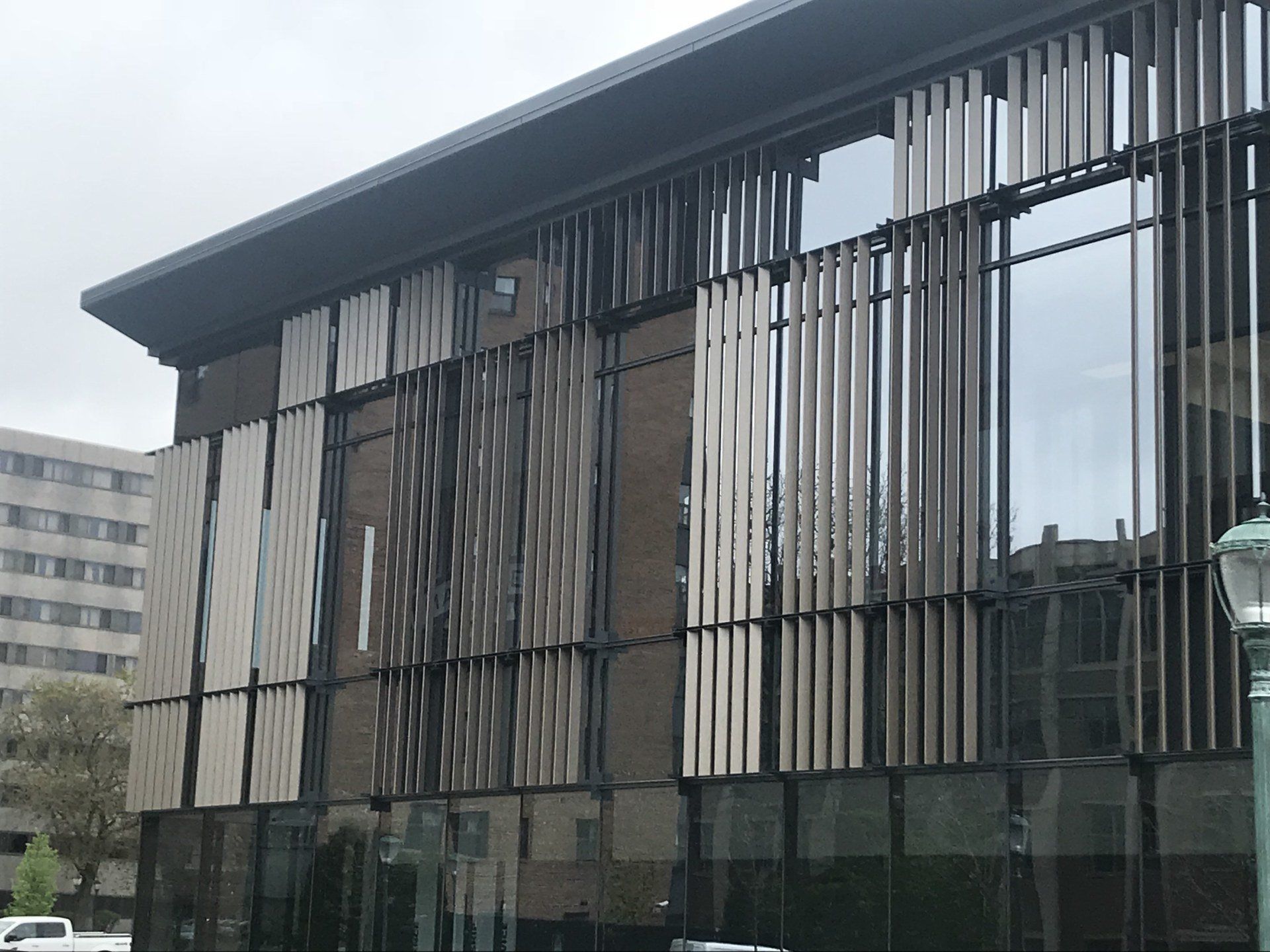 A large building with a clock on the top of it