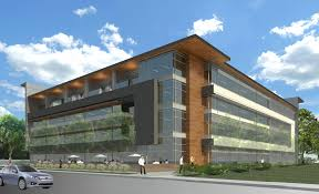 An artist 's impression of a large building with a lot of windows.