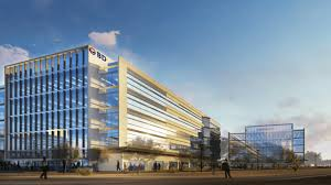 An artist 's impression of a large building with a lot of windows.
