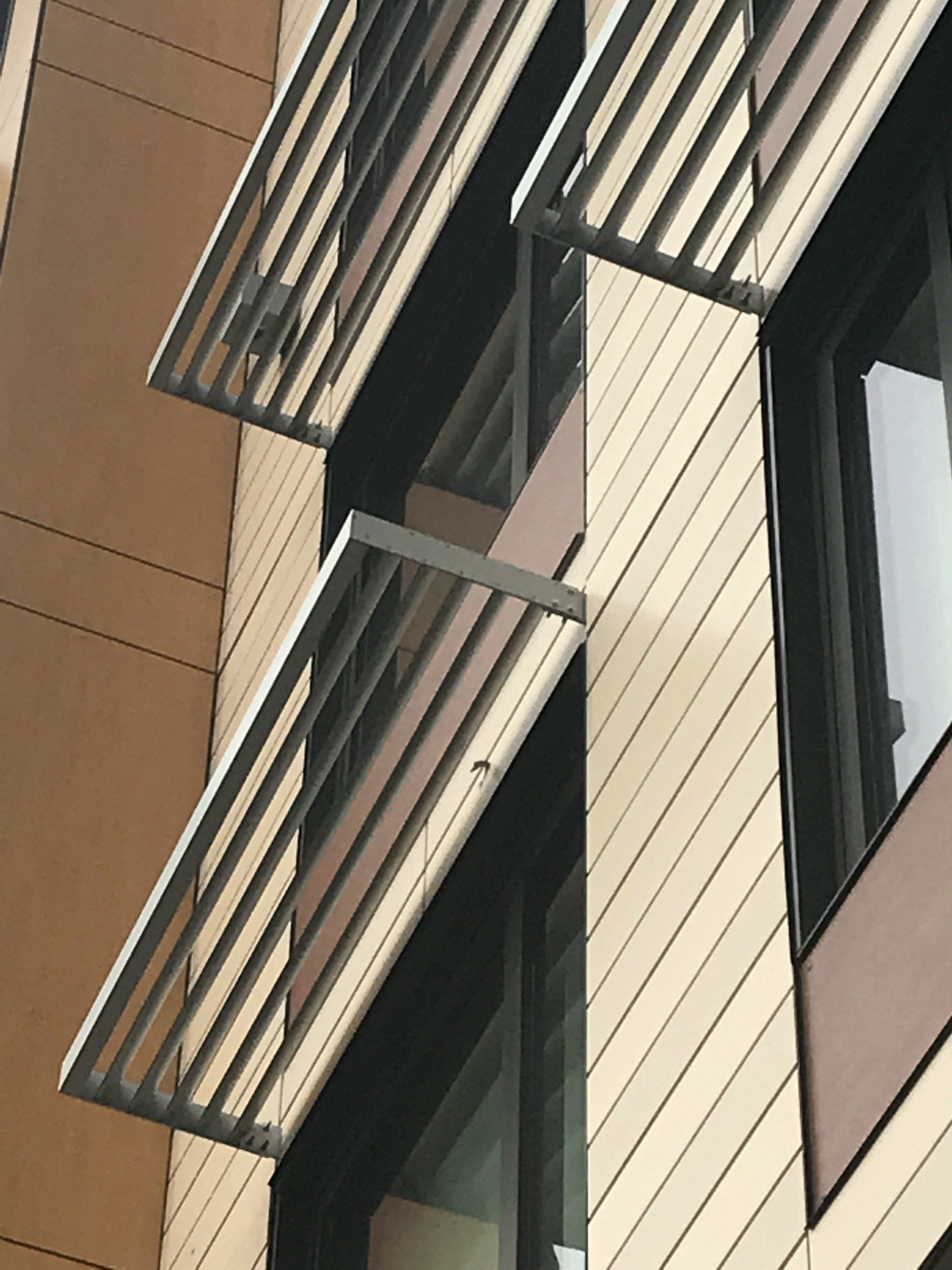 A close up of a building with a lot of windows