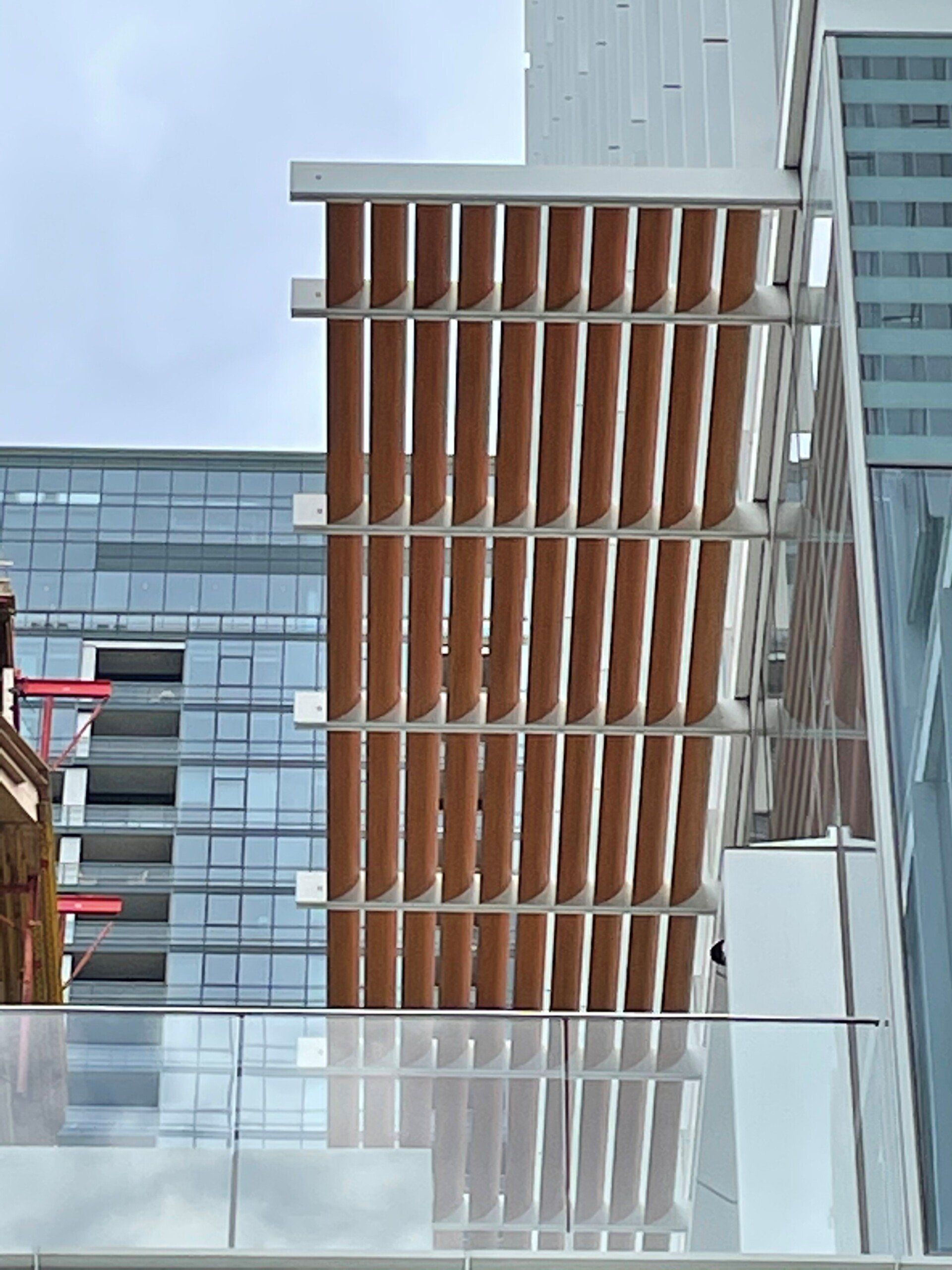 A building with a lot of windows and a balcony