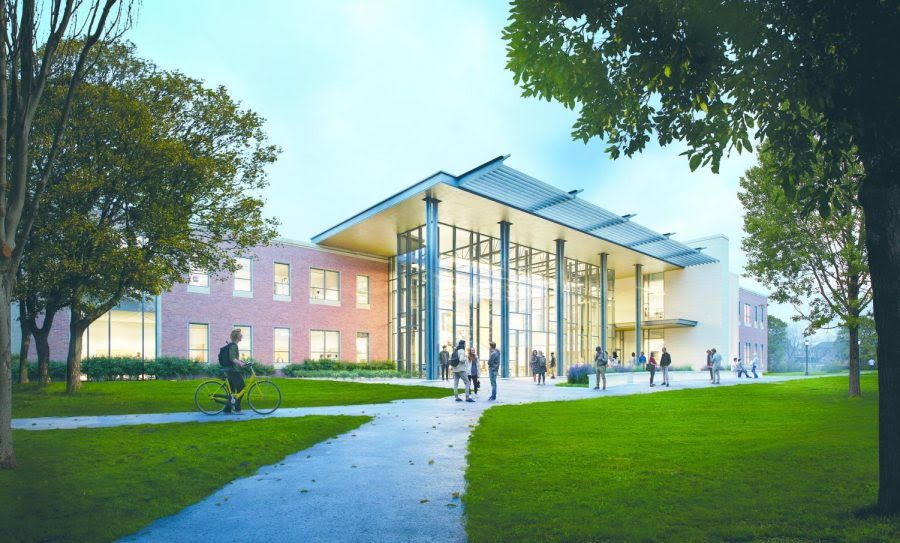 An artist 's impression of a large building with a lot of windows