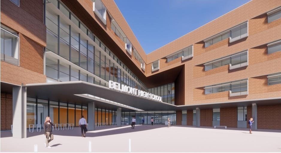 An artist 's impression of the belmont high school