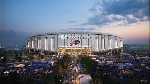 An artist 's impression of the new buffalo bills stadium.