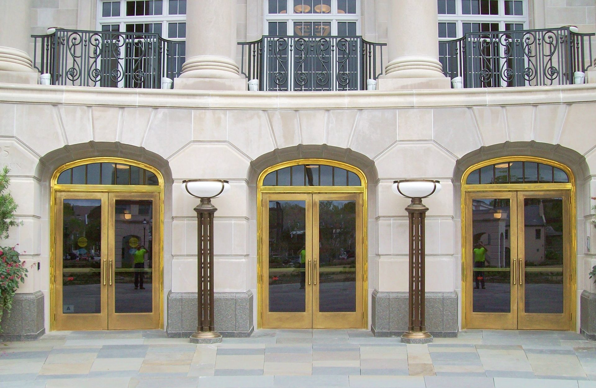 A building with a lot of doors and windows