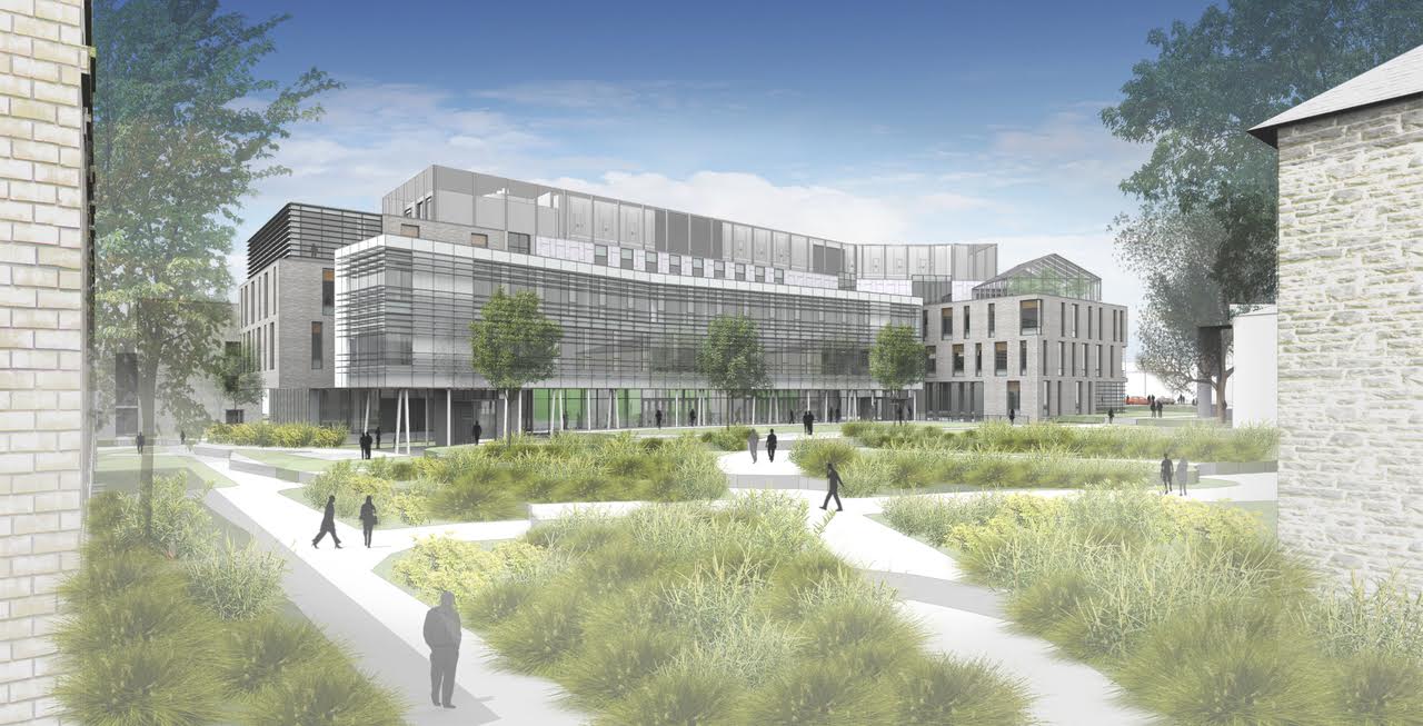 An artist 's impression of a large building with a lot of windows