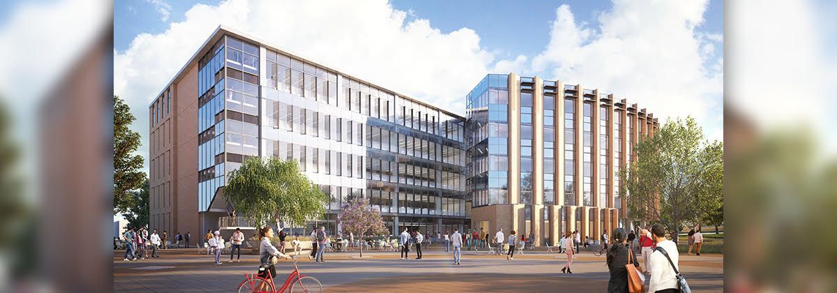 An artist 's impression of a large building with a lot of windows