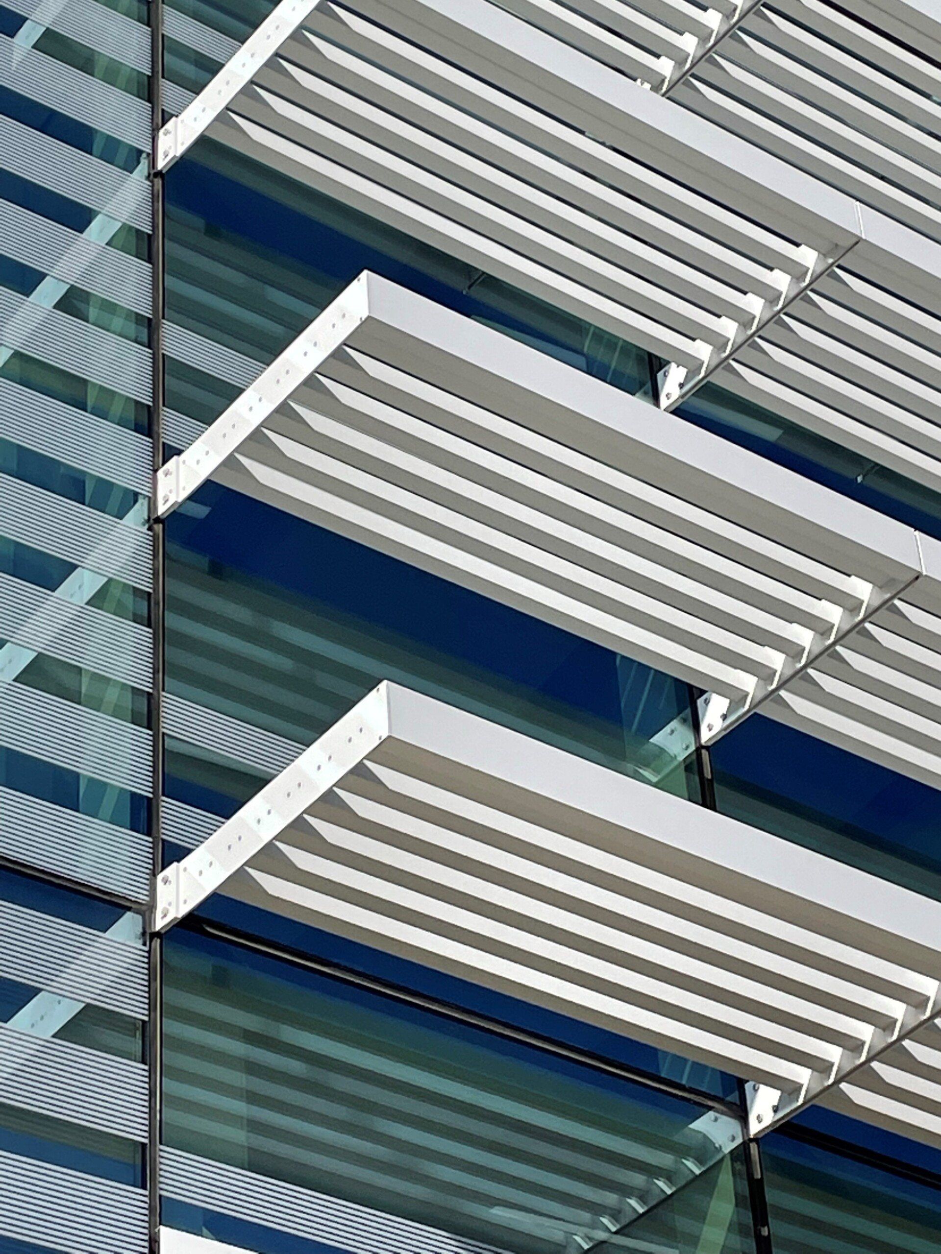 A close up of a building with a lot of windows