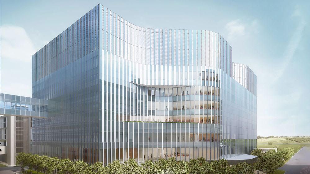 An artist 's impression of the new building.