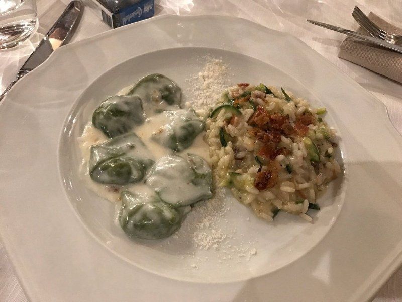 risotto con spinaci