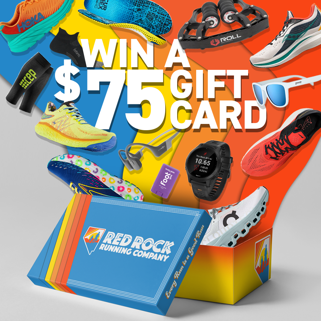 A box that says win a $ 75 gift card on it