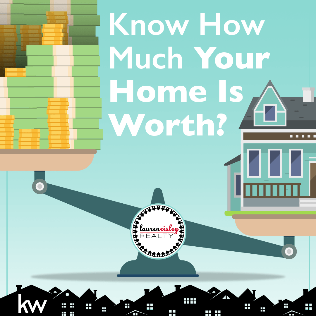 A picture of a house and a stack of money on a scale.