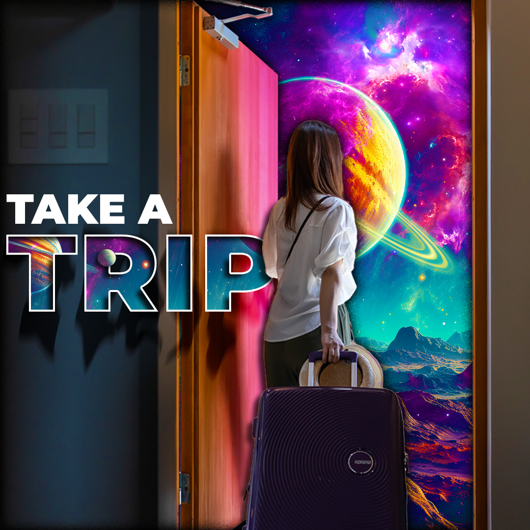 A bottle of liquid aid sits next to a bowl of ice advertising flavors 