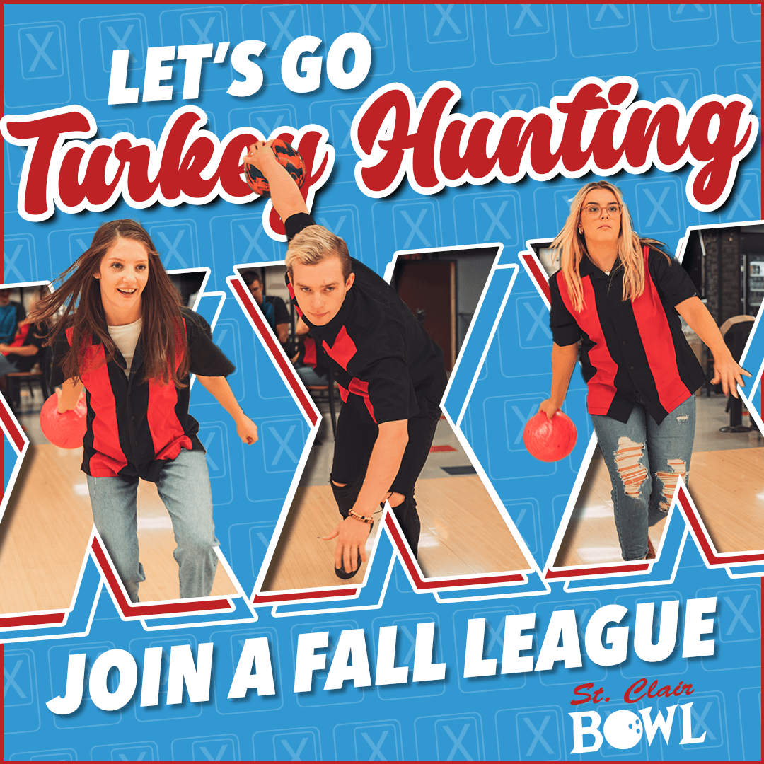 A poster that says let 's go turkey hunting join a fall league