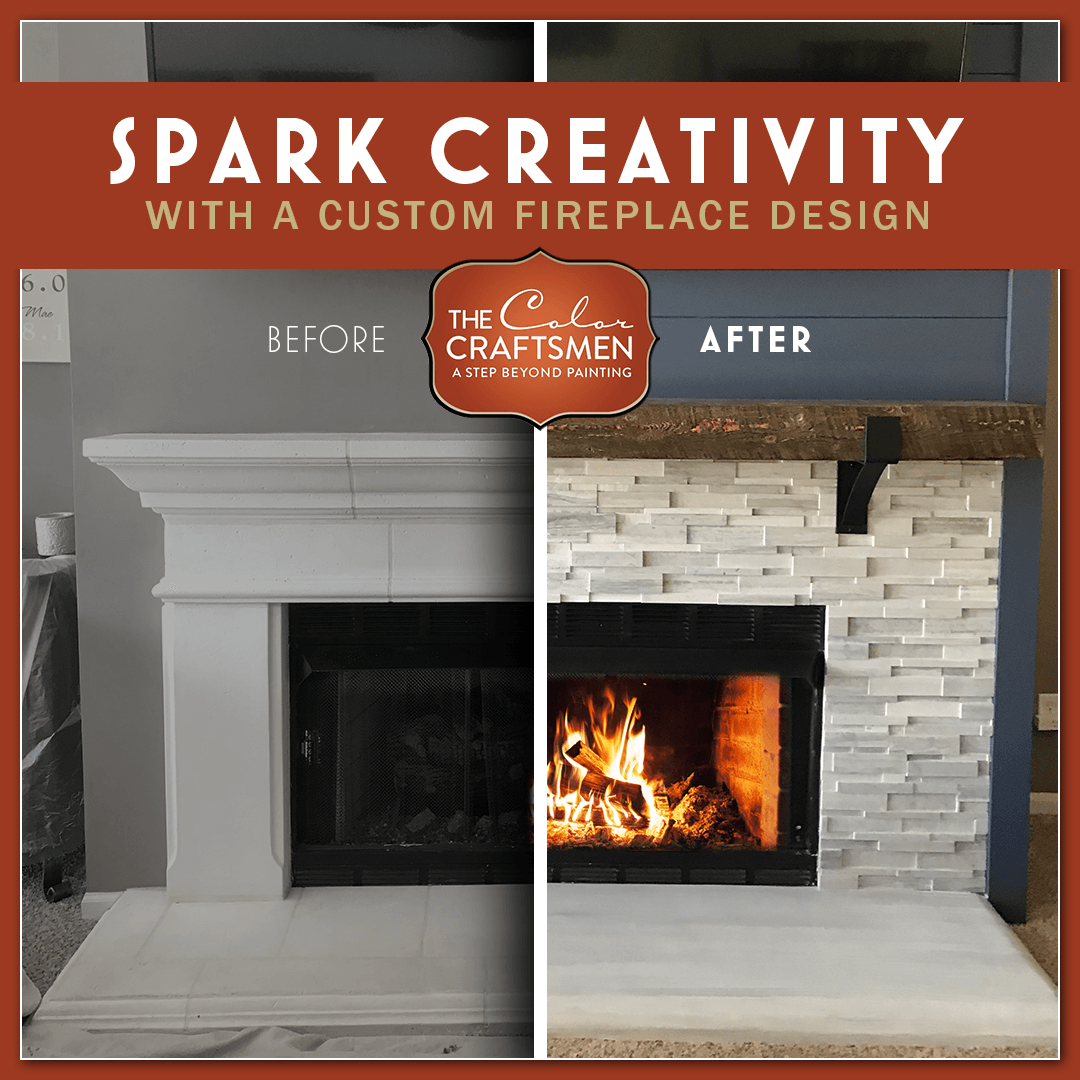Spark creativity with a custom fireplace design by the craftsmen