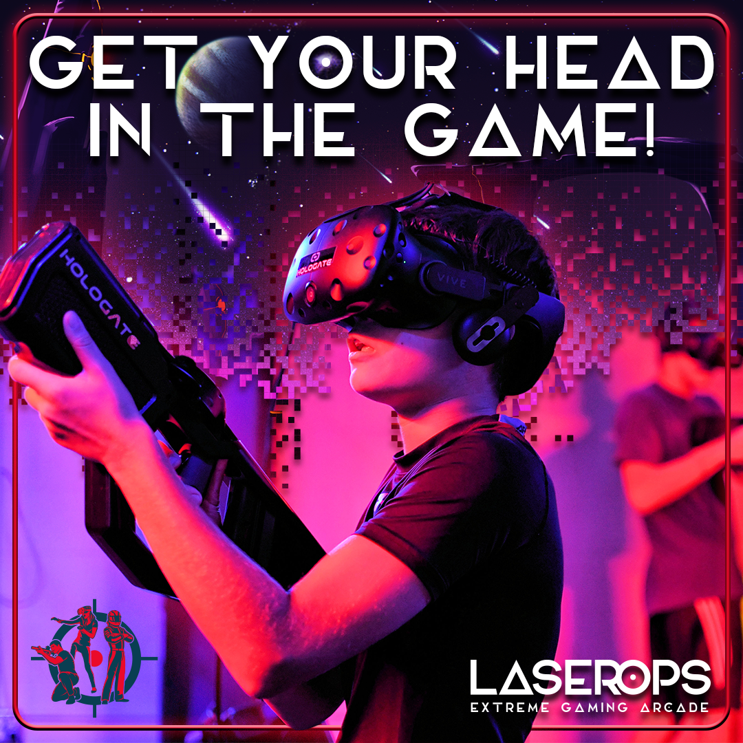 A man wearing a virtual reality headset is playing a game.