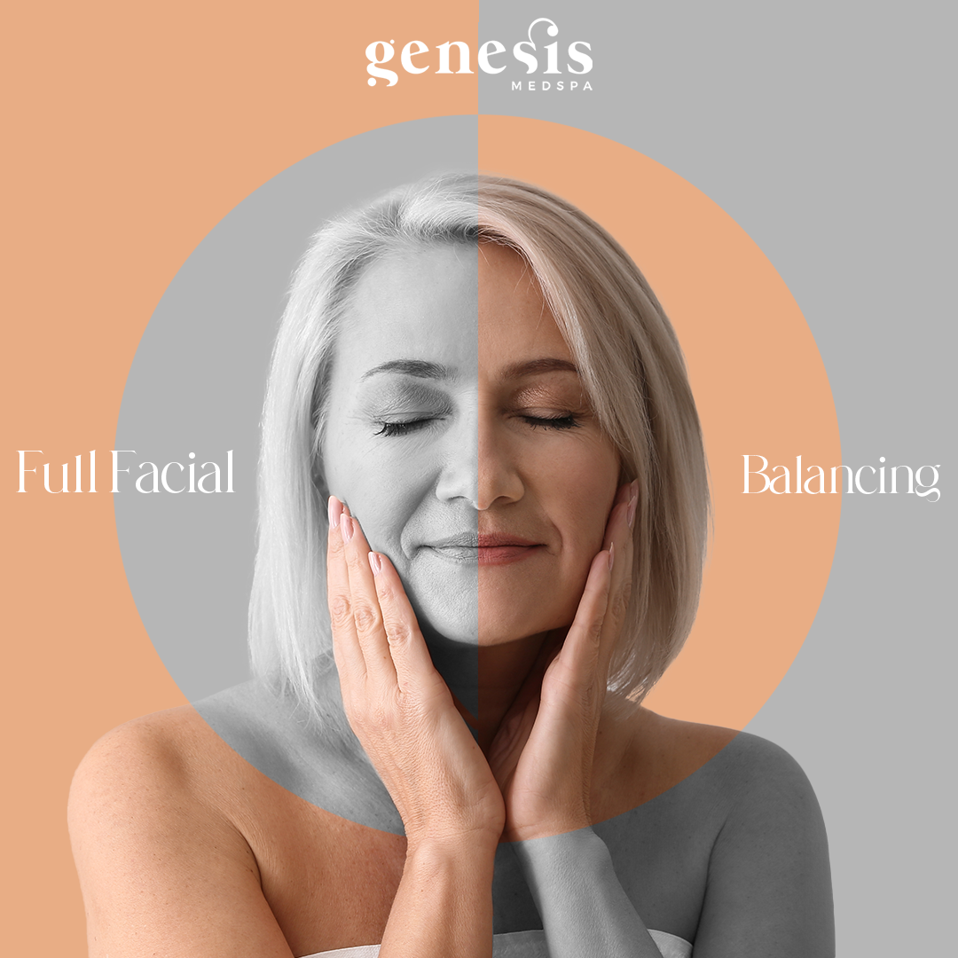 A woman is half black and white and half full facial and balancing.