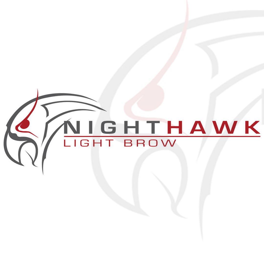 A logo for nighthawk light brow with a horse on it