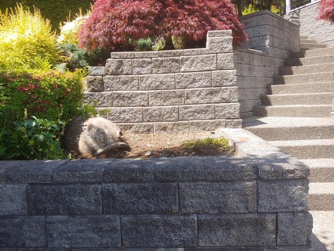 Brick Wall and Garden - Oakville, WA - H A Lawn Care LLC