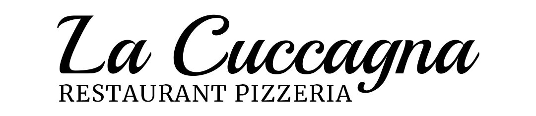 Logo del ristorante pizzeria La Cuccagna in nero